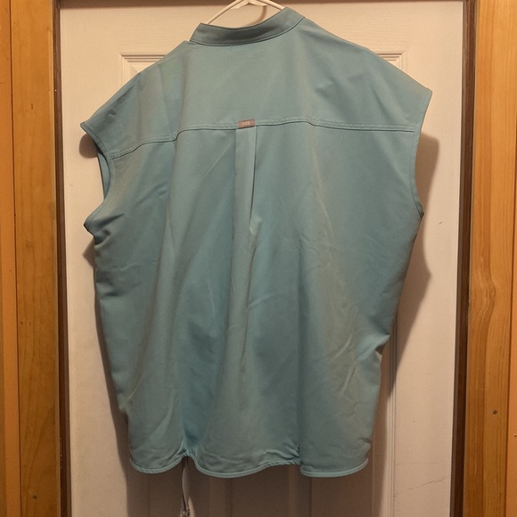 Fig scrubs. Sea glass. XXL Zamora joggers and XL Rafaela Oversized Scrub Top - Picture 2 of 7